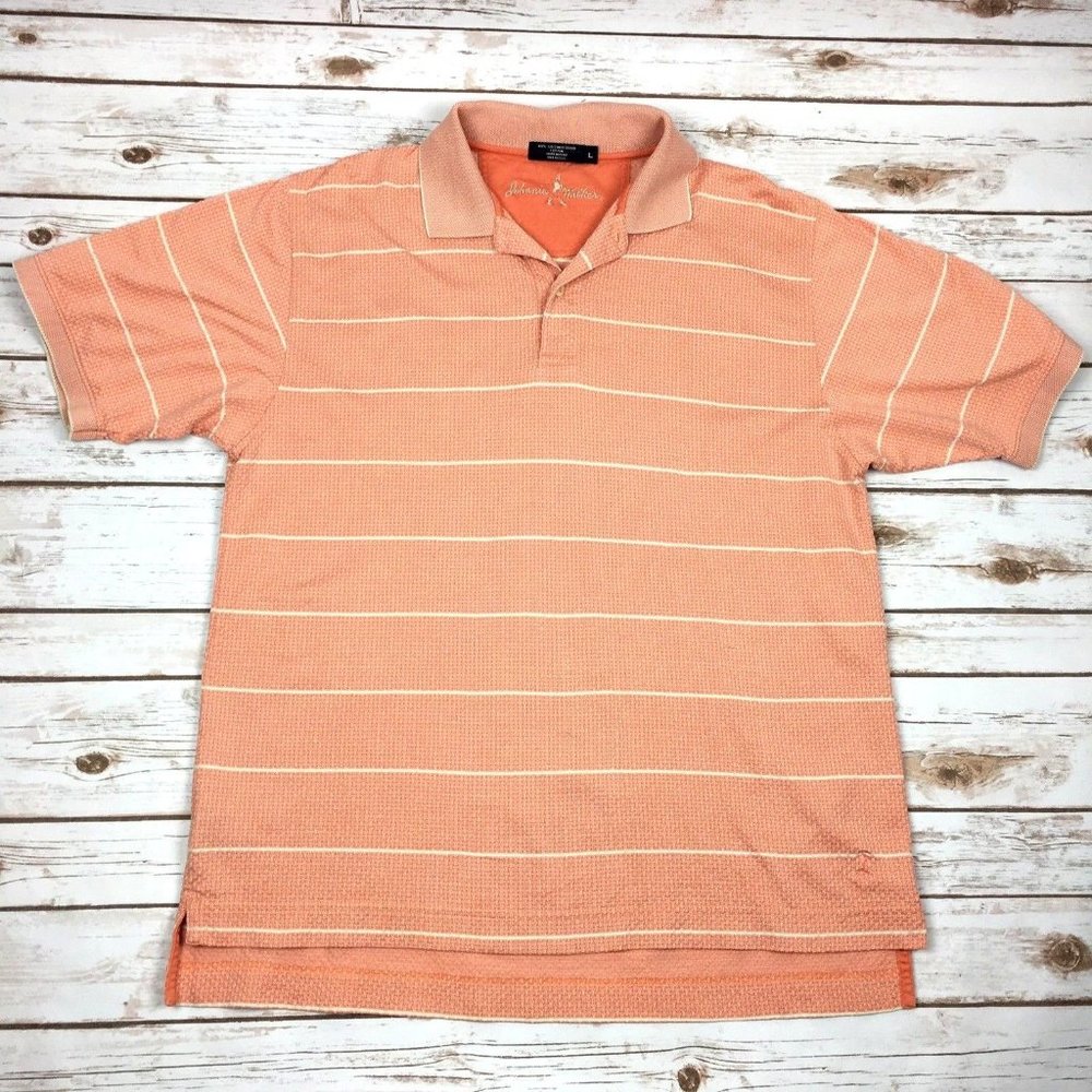 Johnnie Walker Polo Shirt Peach Coral Mens L